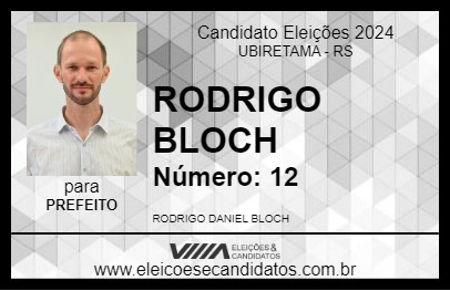 Candidato RODRIGO BLOCH 2024 - UBIRETAMA - Eleições