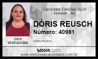 Candidato DÓRIS REUSCH 2024 - PANAMBI - Eleições