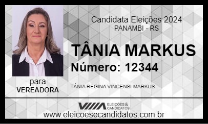 Candidato TÂNIA MARKUS 2024 - PANAMBI - Eleições