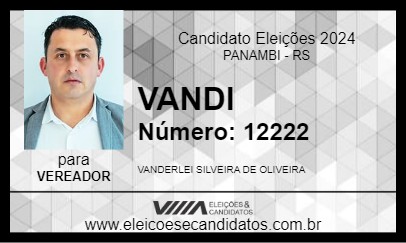 Candidato VANDI 2024 - PANAMBI - Eleições