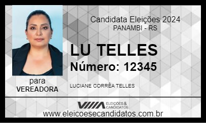 Candidato LU TELLES 2024 - PANAMBI - Eleições