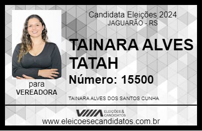 Candidato TAINARA ALVES TATAH 2024 - JAGUARÃO - Eleições