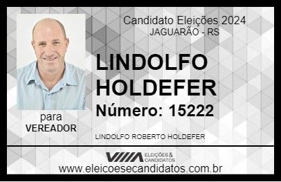 Candidato LINDOLFO HOLDEFER 2024 - JAGUARÃO - Eleições