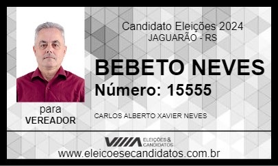 Candidato BEBETO NEVES 2024 - JAGUARÃO - Eleições