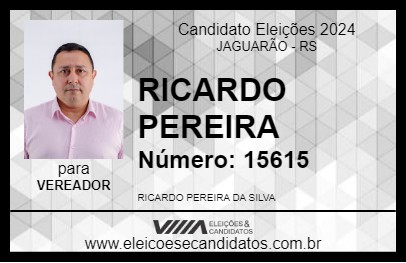 Candidato RICARDO PEREIRA 2024 - JAGUARÃO - Eleições