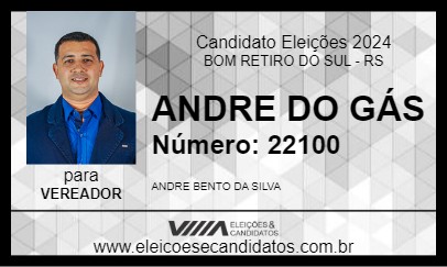 Candidato ANDRE DO GÁS 2024 - BOM RETIRO DO SUL - Eleições