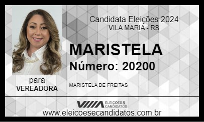 Candidato MARISTELA 2024 - VILA MARIA - Eleições