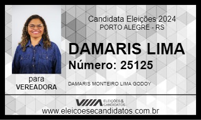 Candidato DAMARIS LIMA 2024 - PORTO ALEGRE - Eleições