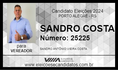 Candidato SANDRO COSTA 2024 - PORTO ALEGRE - Eleições