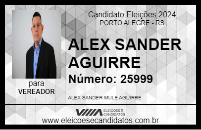 Candidato ALEX SANDER AGUIRRE 2024 - PORTO ALEGRE - Eleições