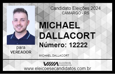 Candidato MICHAEL DALLACORT 2024 - CAMARGO - Eleições