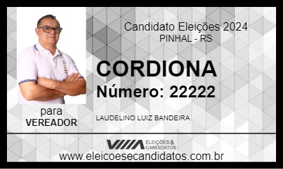 Candidato CORDIONA 2024 - PINHAL - Eleições