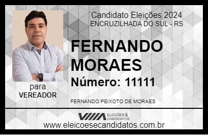 Candidato FERNANDO MORAES 2024 - ENCRUZILHADA DO SUL - Eleições