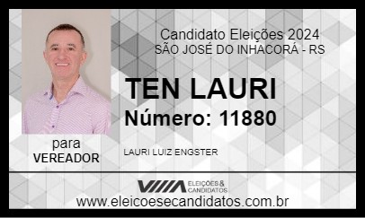 Candidato TEN LAURI 2024 - SÃO JOSÉ DO INHACORÁ - Eleições