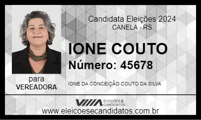 Candidato IONE COUTO 2024 - CANELA - Eleições