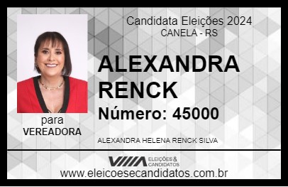 Candidato ALEXANDRA RENCK 2024 - CANELA - Eleições