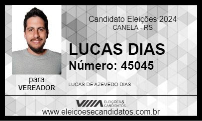 Candidato LUCAS DIAS 2024 - CANELA - Eleições