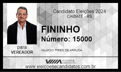 Candidato FININHO 2024 - CAIBATÉ - Eleições