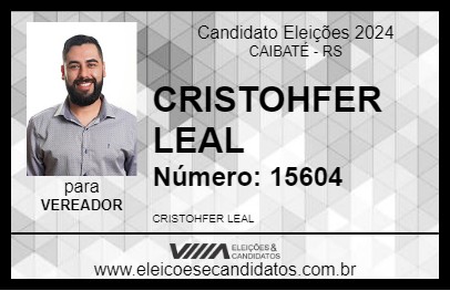 Candidato CRISTOHFER LEAL 2024 - CAIBATÉ - Eleições