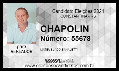 Candidato CHAPOLIN 2024 - CONSTANTINA - Eleições