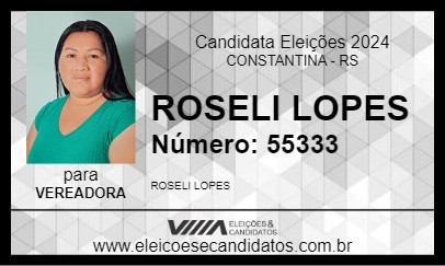 Candidato ROSELI LOPES 2024 - CONSTANTINA - Eleições