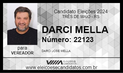 Candidato DARCI MELLA 2024 - TRÊS DE MAIO - Eleições