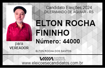 Candidato ELTON ROCHA  FININHO 2024 - DILERMANDO DE AGUIAR - Eleições