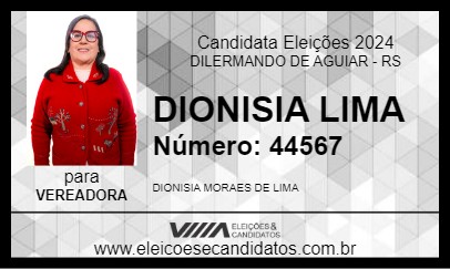 Candidato DIONISIA LIMA 2024 - DILERMANDO DE AGUIAR - Eleições