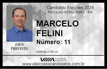 Candidato MARCELO FELINI 2024 - NICOLAU VERGUEIRO - Eleições