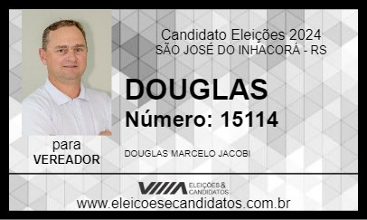 Candidato DOUGLAS 2024 - SÃO JOSÉ DO INHACORÁ - Eleições