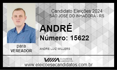 Candidato ANDRÉ 2024 - SÃO JOSÉ DO INHACORÁ - Eleições