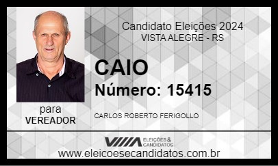 Candidato CAIO 2024 - VISTA ALEGRE - Eleições