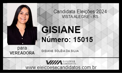 Candidato GISIANE 2024 - VISTA ALEGRE - Eleições