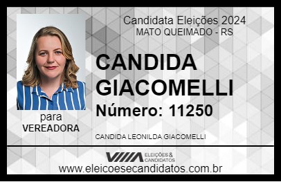 Candidato CANDIDA GIACOMELLI 2024 - MATO QUEIMADO - Eleições