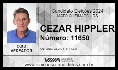 Candidato CEZAR HIPPLER 2024 - MATO QUEIMADO - Eleições