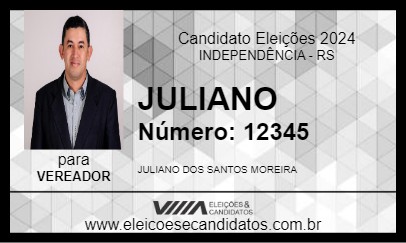 Candidato JULIANO 2024 - INDEPENDÊNCIA - Eleições