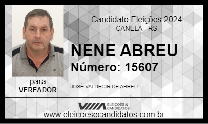 Candidato NENE ABREU 2024 - CANELA - Eleições