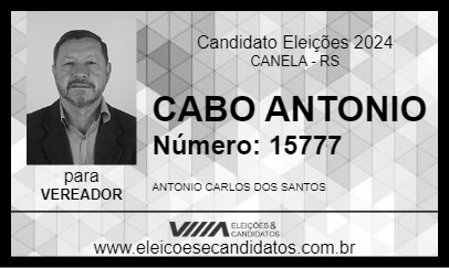 Candidato CABO ANTONIO 2024 - CANELA - Eleições