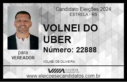 Candidato VOLNEI DO UBER 2024 - ESTRELA - Eleições