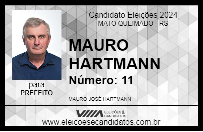 Candidato MAURO HARTMANN 2024 - MATO QUEIMADO - Eleições