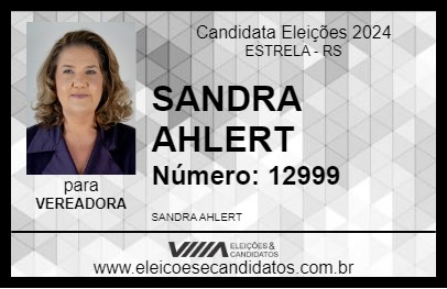 Candidato SANDRA AHLERT 2024 - ESTRELA - Eleições