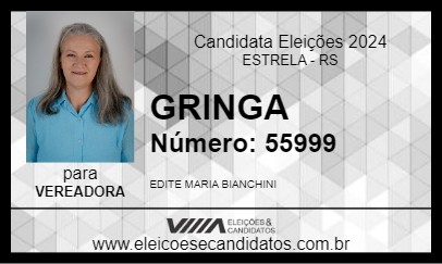 Candidato GRINGA 2024 - ESTRELA - Eleições