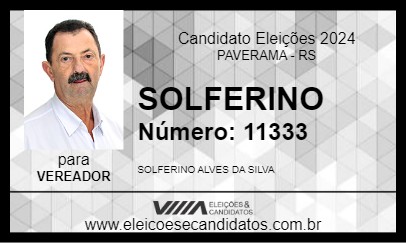 Candidato SOLFERINO 2024 - PAVERAMA - Eleições