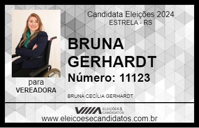 Candidato BRUNA GERHARDT 2024 - ESTRELA - Eleições