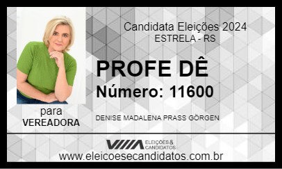 Candidato PROFE DÊ 2024 - ESTRELA - Eleições