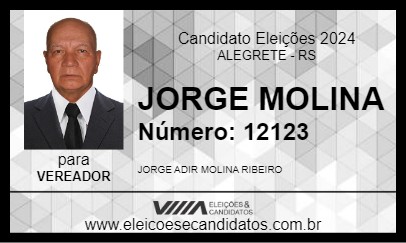 Candidato JORGE MOLINA 2024 - ALEGRETE - Eleições