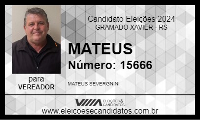 Candidato MATEUS 2024 - GRAMADO XAVIER - Eleições