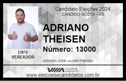 Candidato ADRIANO THEISEN 2024 - CÂNDIDO GODÓI - Eleições