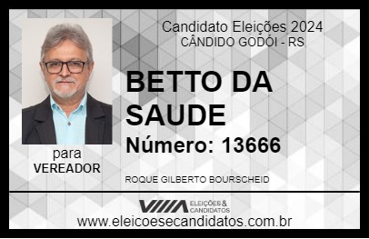 Candidato BETTO DA SAUDE 2024 - CÂNDIDO GODÓI - Eleições