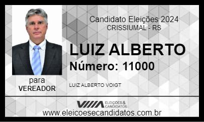 Candidato LUIZ ALBERTO 2024 - CRISSIUMAL - Eleições